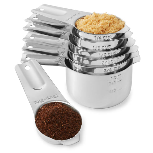 7pk - Stainless Steel Measuring Cup Set
